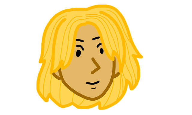 Free wolf cut blonde hairstyle illustration
