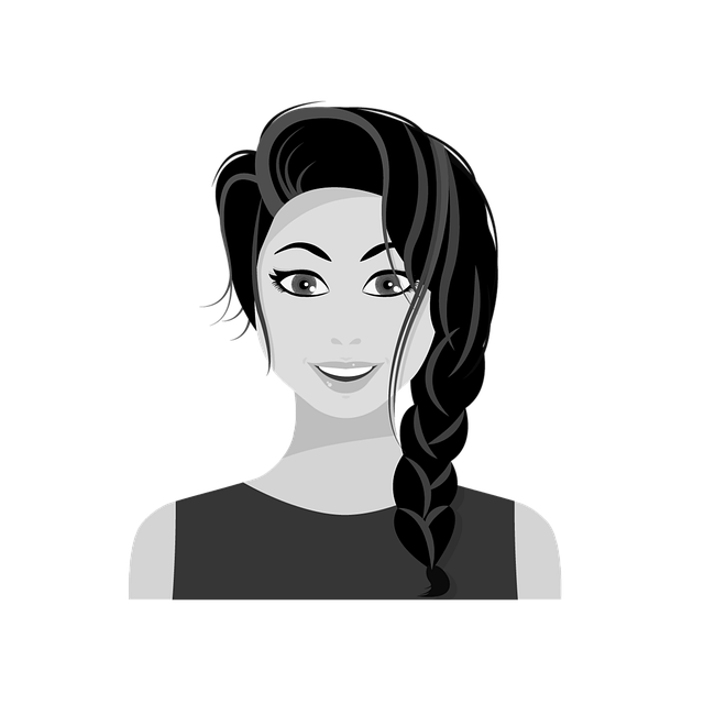 Free woman girl salon illustration
