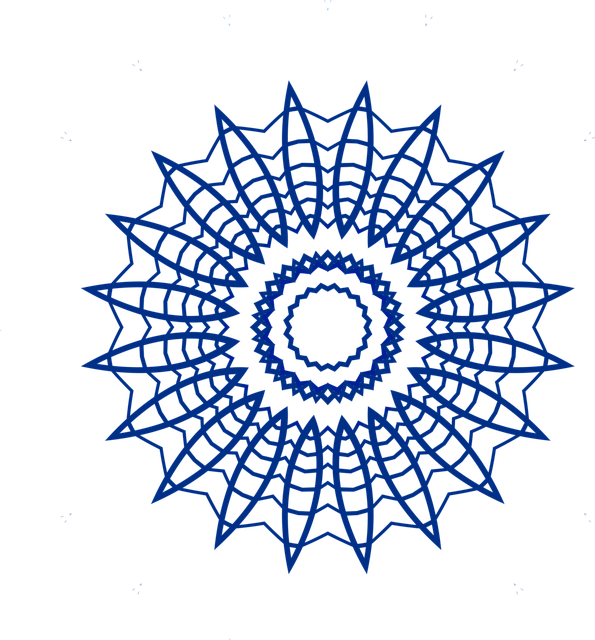 Free rosette mandala art illustration