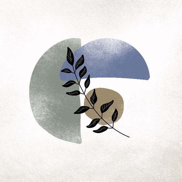 Free botanical bohemian plant illustration