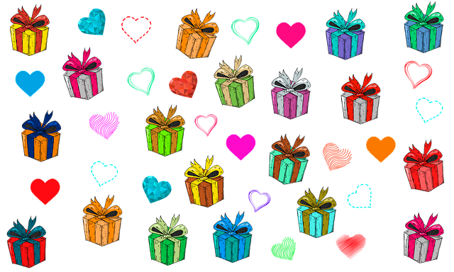 Free gifts package love illustration