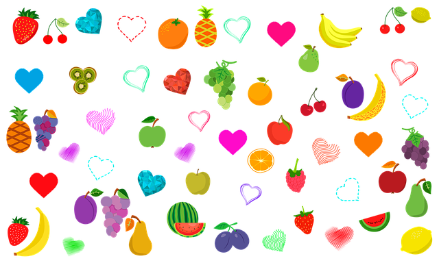 Free fruit vitamins healthy food illustration