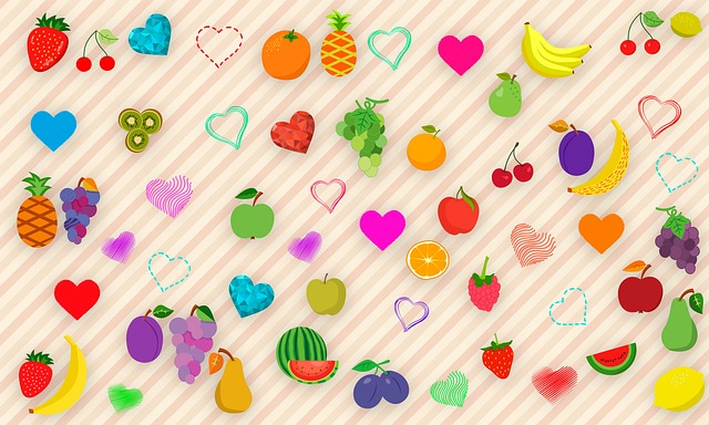 Free fruit vitamins healthy food illustration