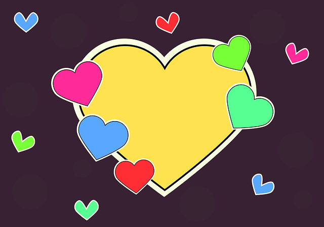 Free hearts shape symbol vector