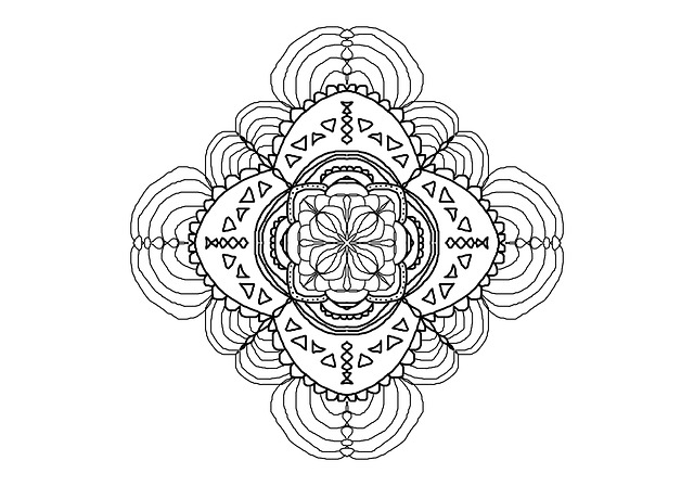 Free mandala model black illustration