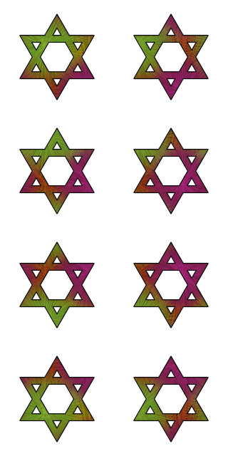 Free star of david magen david hexagram emblem illustration