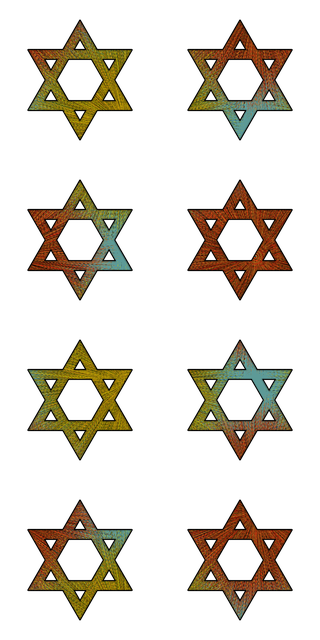 Free star of david magen david hexagram emblem illustration