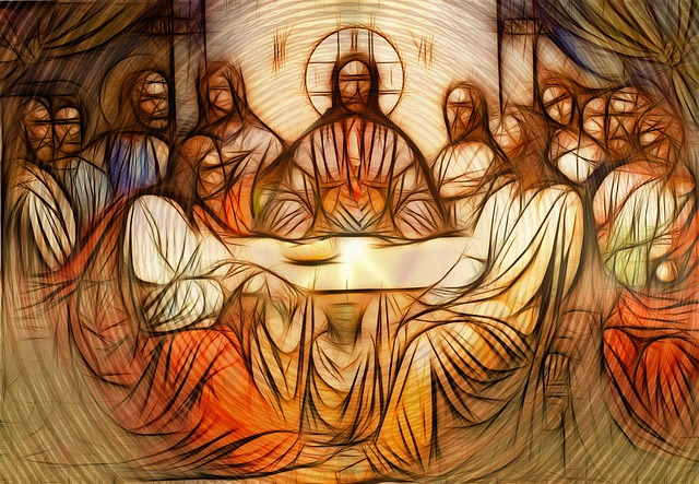 Free supper board christianity illustration