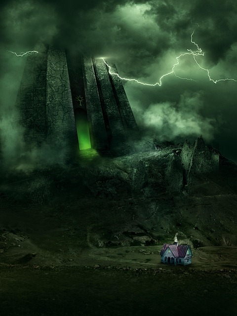 Download free HD stock image of Castle House Free castle house thunderstorm illustration