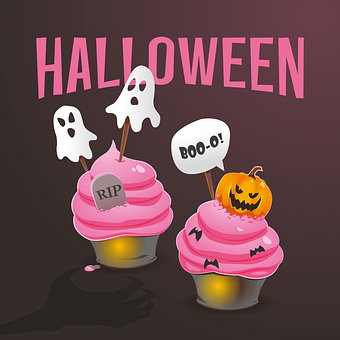 Halloween, Spøkelse, Muffins, Gresskar