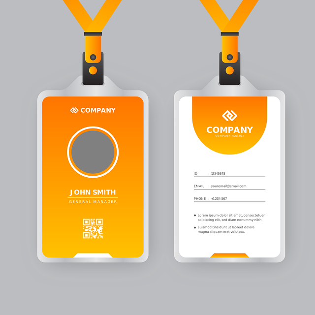 Free company badge company id identification vector