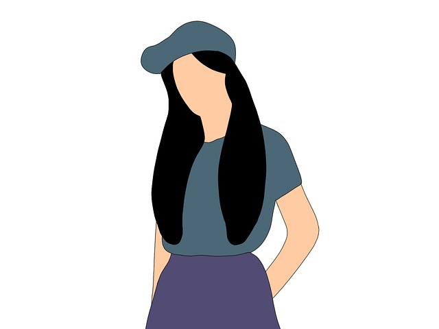 Free woman fan beautiful illustration