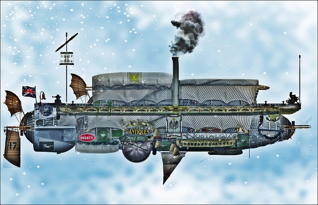 Luftskib, Steampunk, Fantasi, Dieselpunk