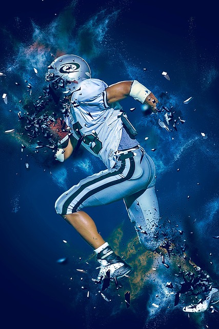 Amerikanisch, Football, Athlet, Sport