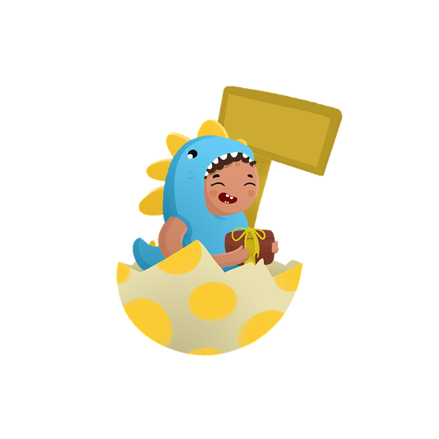 Free egg dinosaur happy birthday illustration