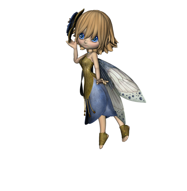 Fee, Meisje, 3D-Rendering, Tekenfilm