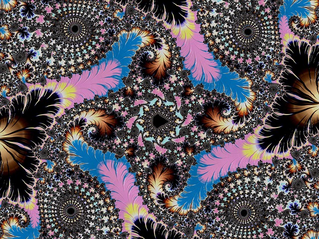 Free kaleidoscope fractal almond bread illustration