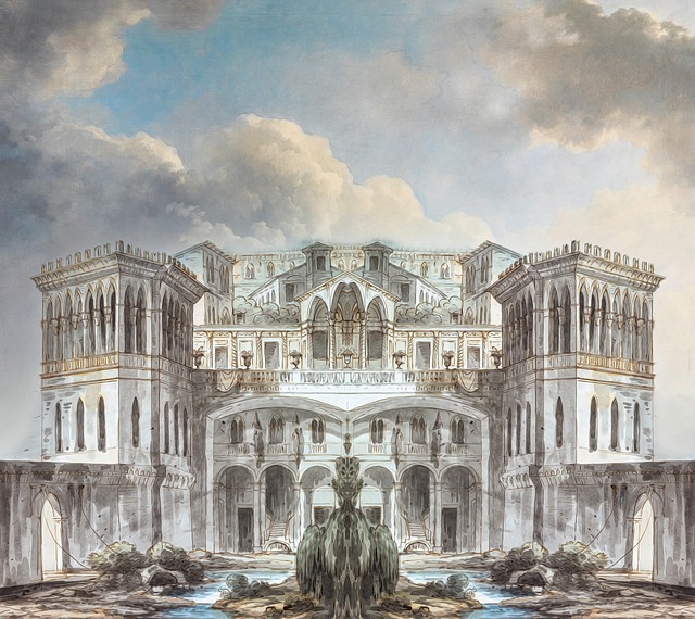 Free building mansion property illustration