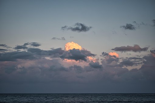 Небо, Облака, Океан, Море, Пейзаж