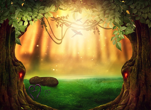Download free HD stock image of Trees Meadow Free trees meadow forest illustration