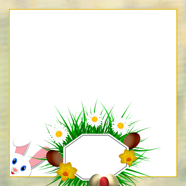 Free easter happy easter frame easter illustration