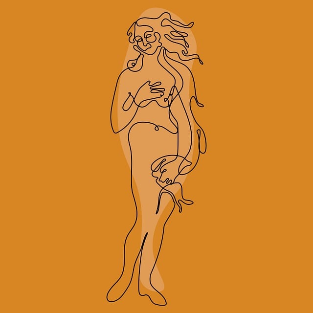 Free art the birth of venus line drawing vector