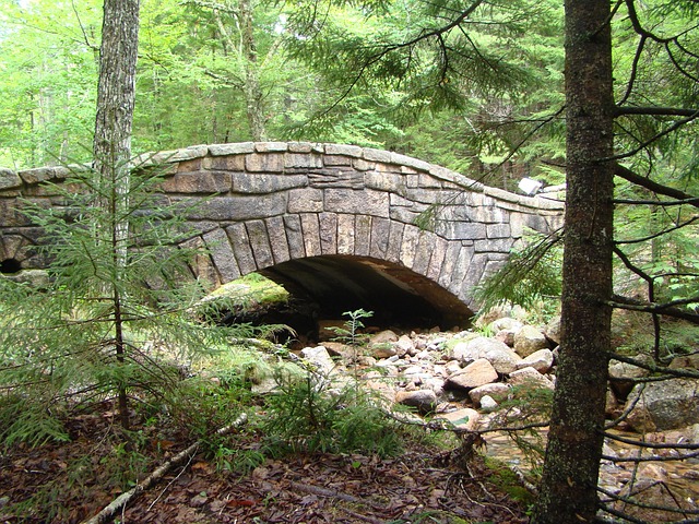 Free Stone Bridge Acadia National Park photo and picture