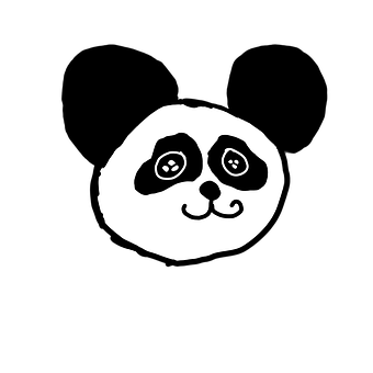 熊猫, 动物, 可爱的, 简单的, 中国, 动物园, 剪贴画, 自然, 贴纸