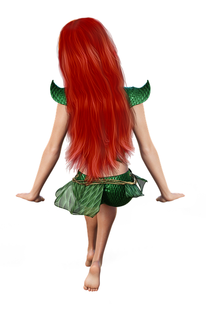 Fantasie, Mädchen, Elfe, Fee, 3D, Rot