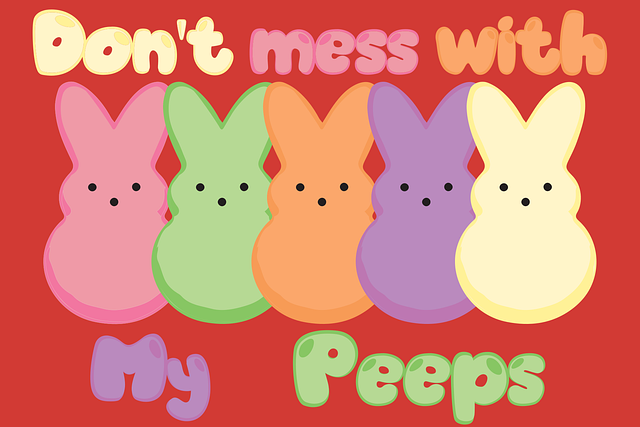 Free peeps rabbits nature vector