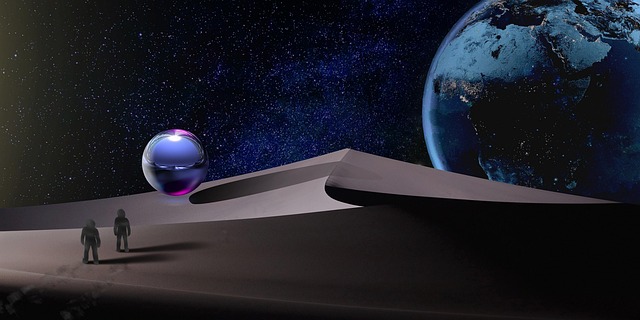 Futuristisch, Astronauten, Ruimte