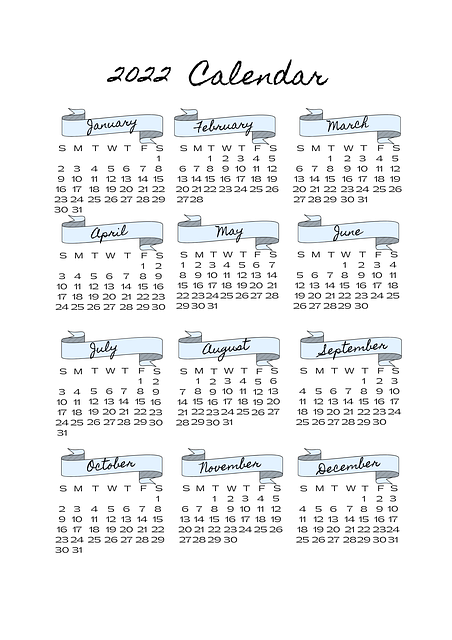 Calendario, 2022, Oficina, Mínima