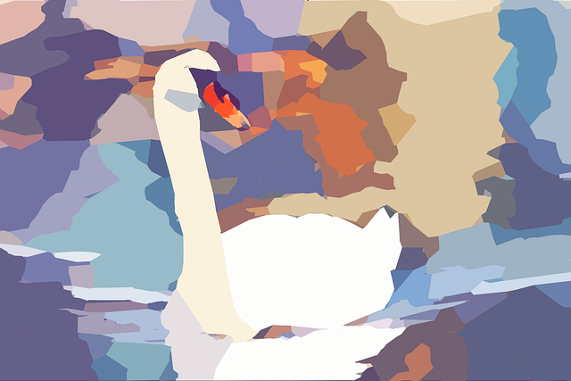 Free swan cartoon artwork vector