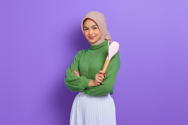 Mujer, Cocinando, Hijab