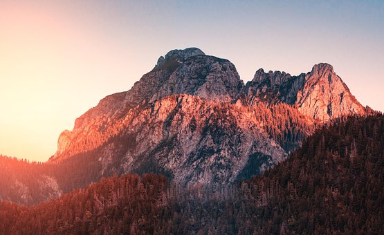 Free Mountain Sunset photo and picture