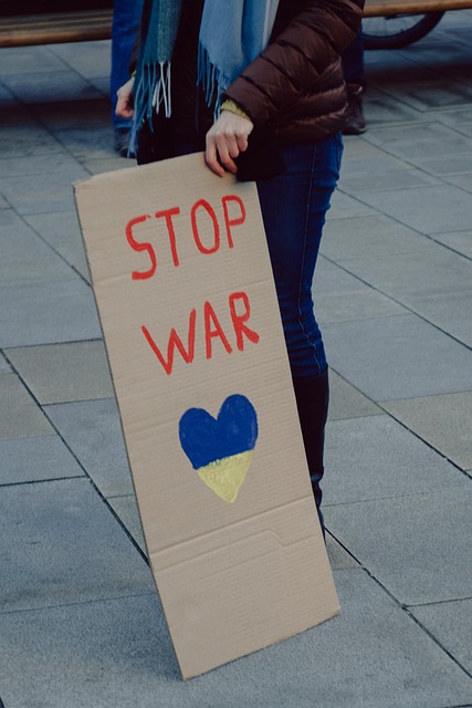 Demonstratie, Teken, Oekraïne, Blauw