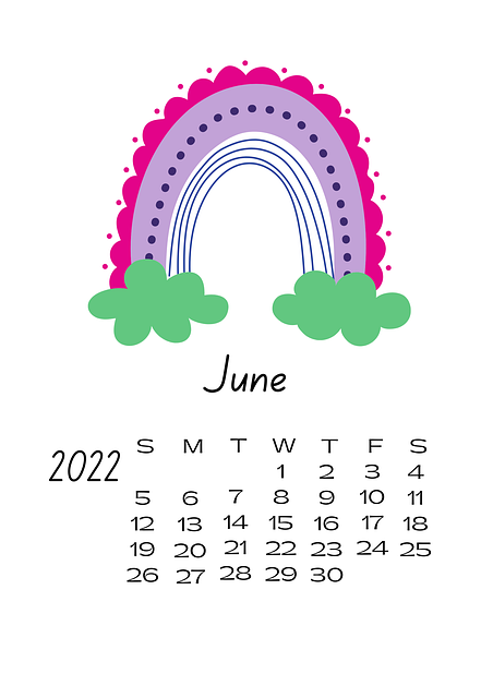 Juni, 2022, Monatlich, Kalender, Agenda