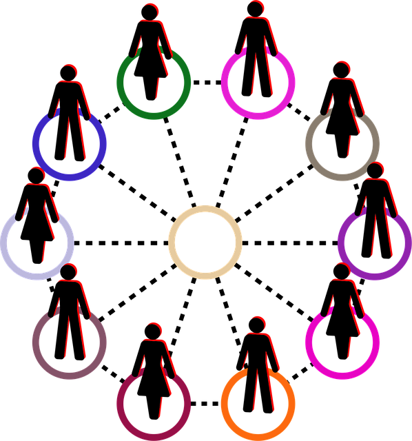 Free people connections cutout illustration