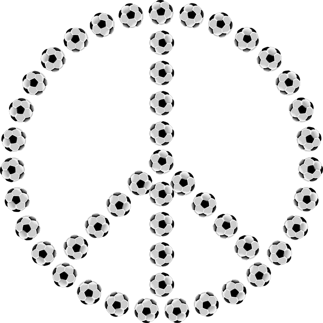 Free peace sign soccer football vector