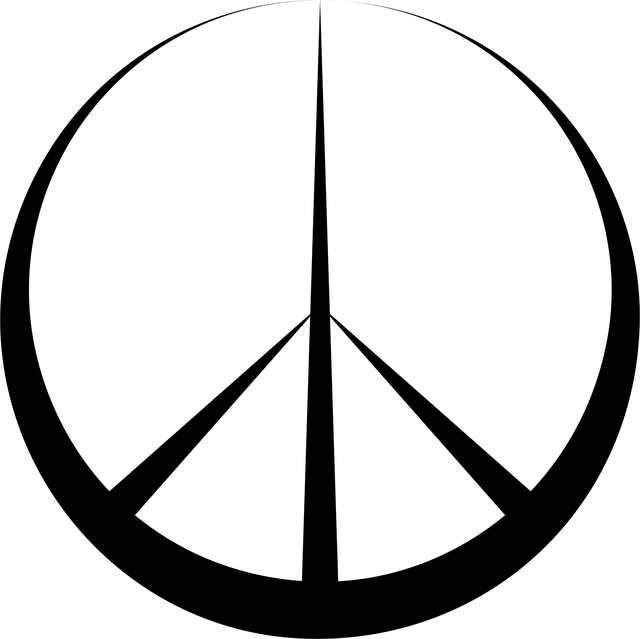 Free peace sign symbol silhouette vector