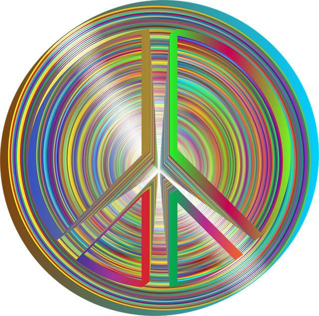 Free peace sign symbol abstract vector