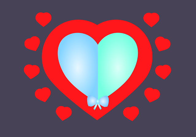 Free card valentine heart vector