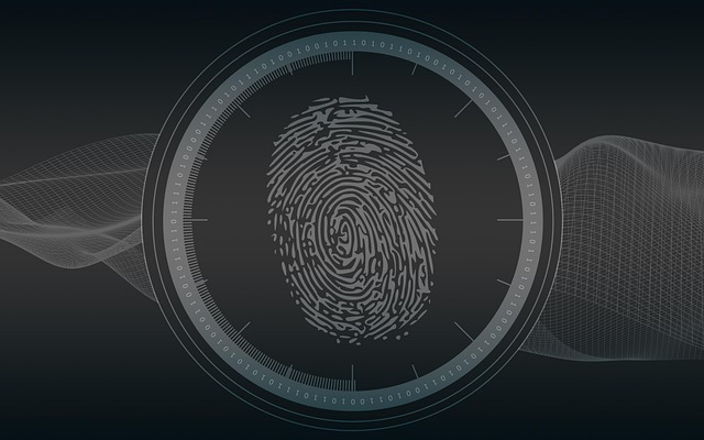 Free cyber security fingerprint illustration