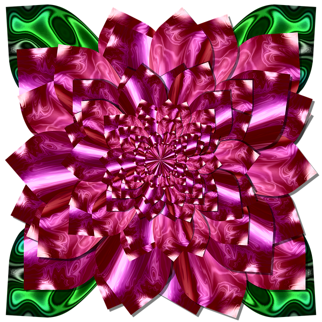 Free metallic flower foil flower flower illustration