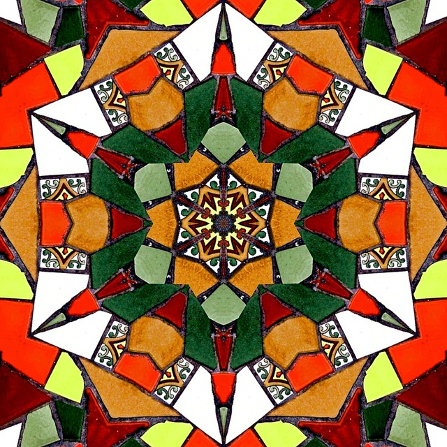Kaleidoskop, Rosette, Blumenmuster