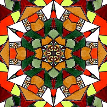 Kaleidoskop, Rosette, Blumenmuster