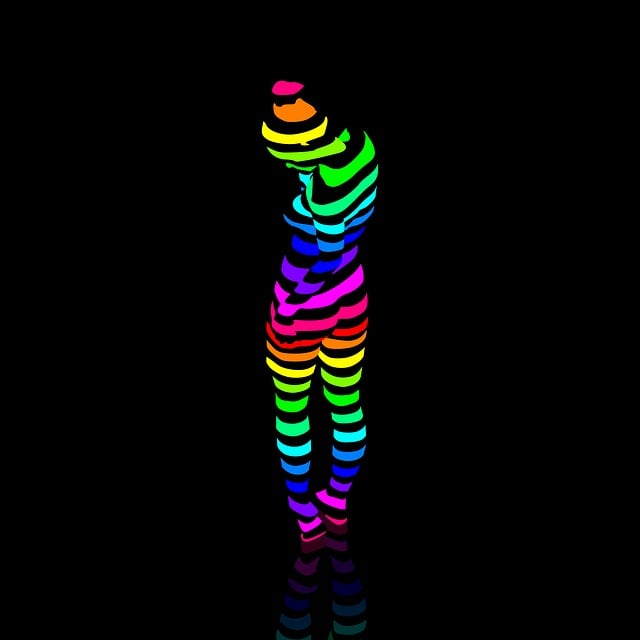 Free woman lines stripes vector