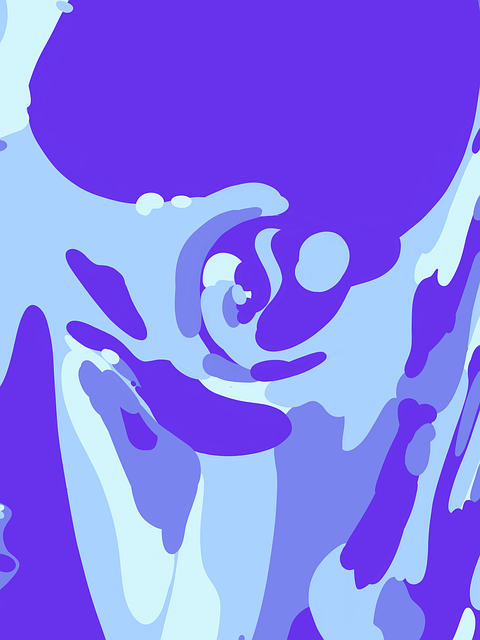 Free Blue Background Watercolor Painting illustration and picture
