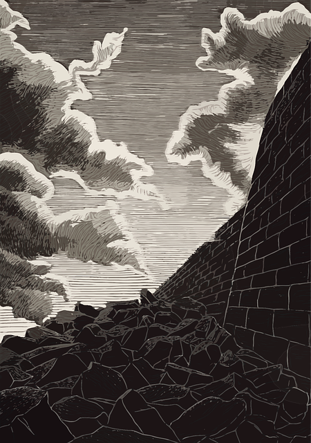 Free wall destruction stones vector