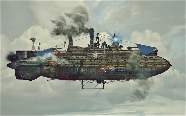 Luftschiff, Steampunk, Fantasie